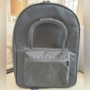 Maxbone Dark Grey Nylon Backpack pet dog cat carrier bag Max Bone